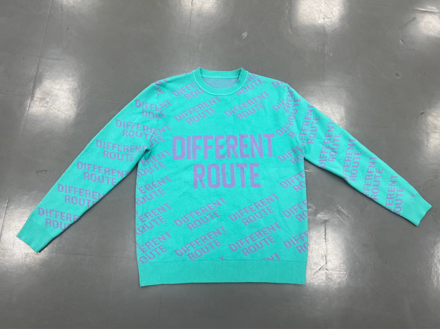 Different Route Jacquard Knit Sweater